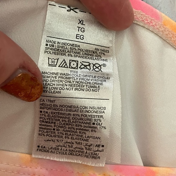 Youth Old Navy Girls bikini bottom pink Orange size XL spandex hipster elastic - Picture 7 of 7